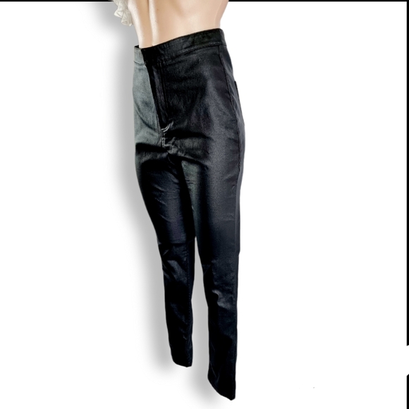 Black, faux-leather, ankle-length skinny pants - leather-look AU 10 fits 10 - 12 - Picture 4 of 6